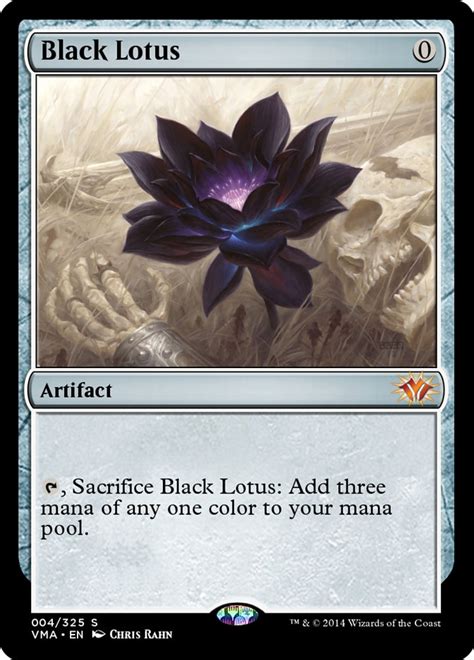 Art print black lotus magic card